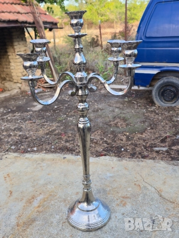 Голям Метален Свещник Петица 