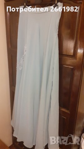 Разкошна небесносиня дълга пола - много богата!, снимка 3 - Поли - 36964819