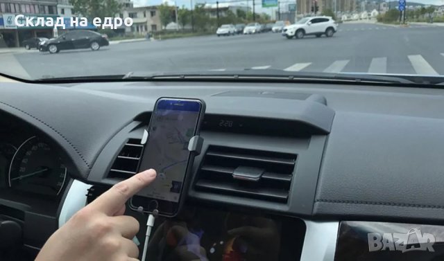 Автоматична Гравитационна стойка за телефон за кола автомобил, снимка 6 - Селфи стикове, аксесоари - 30439278
