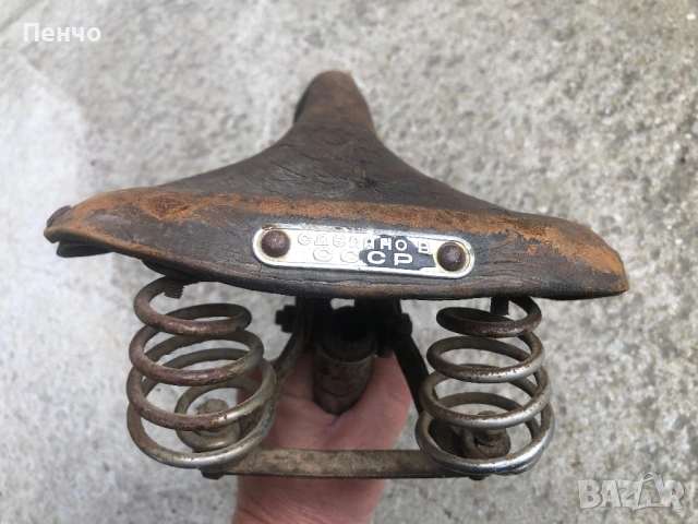 стара кожена вело седалка - ретро, снимка 3 - Антикварни и старинни предмети - 54170701