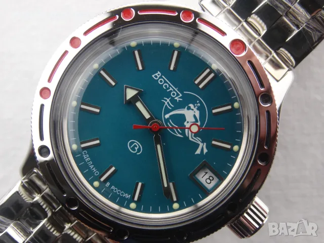 ВОСТОК АМФИБИЯ АВТОМАТИЧЕН-"SCUBA DUDE" ref: 420059, снимка 7 - Мъжки - 43232645