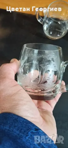 гравирани кристални чаши , снимка 11 - Антикварни и старинни предмети - 49533177