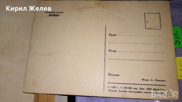 ЛОТ 4 КРАСИВИ СТАРИ ПОЩЕНСКИ КАРТИЧКИ ТЕМА ЦВЕТЯ ПРОЛЕТ БЪЛГАРСКИ и СССР 6256, снимка 9 - Филателия - 38810696