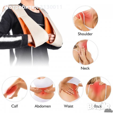  !█▬█ █ ▀█▀ Нови модели 2022 16 глави Черен,Сив и Меден Шиацу масажор-масаж с 6 копчета , снимка 10 - Масажори - 37000702