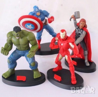 Avengers Отмъстителите герои Авенджърс Хълк Капитан Америка Айрън Мен Тор Пластмасова фигурка 