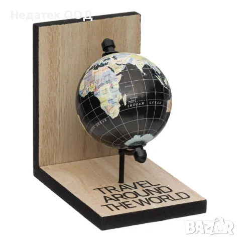 Дървена поставка за книги, Планета, 10x14x14 см, снимка 3 - Декорация за дома - 47756767