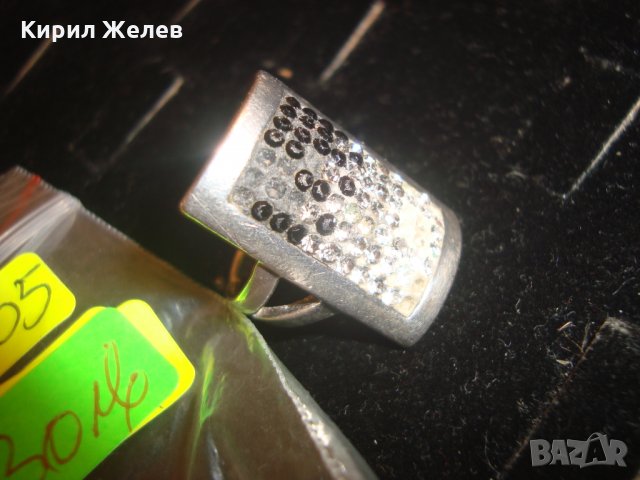 СТАР СРЕБЪРЕН ДАМСКИ ПРЪСТЕН 925 СРЕБРО с МНОГО КАМЪЧЕТА НЯКОИ ЛИПСВАТ 6684, снимка 8 - Пръстени - 30331184