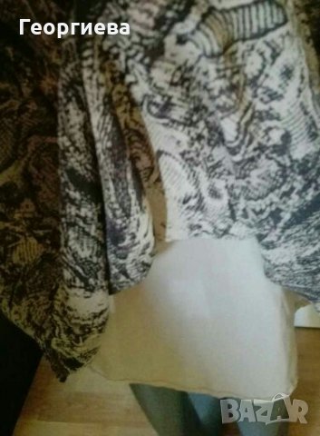 Елегантна рокля в бежово и черно👗🍀M(40)р-р👗🍀арт.620, снимка 6 - Рокли - 29660907