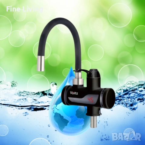 Нагревател за вода Voltz - За стена или плот, 3300W, Черен, снимка 4 - Бойлери - 52042333