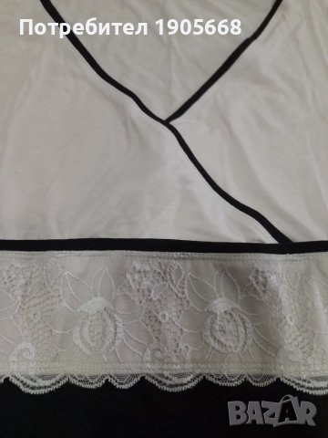 Черно-бяла дамска рокля № XL, снимка 2 - Рокли - 37071123