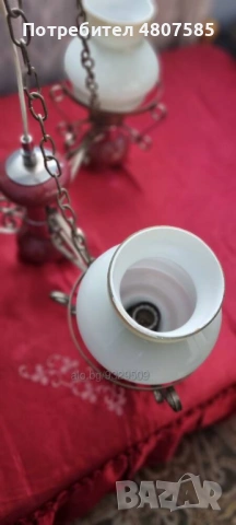 Продавам старинен полилей, снимка 8 - Полилеи - 54331118