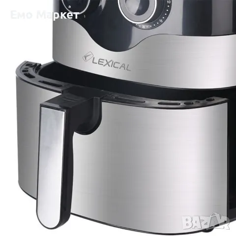 Фритюрник с горещ въздух Lexical Airfryer LAF-3004 , 8L, 1800W, инокс, снимка 6 - Фритюрници - 49379677