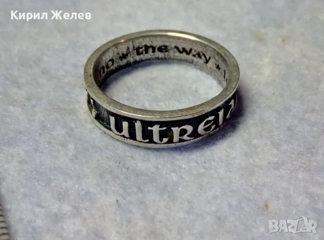 ЕЛ КАМИНО ПЪТЯТ Към САНТЯГО РИМОКАТОЛИЧЕСКИ СРЕБЪРЕН ПРЪСТЕН ЛАКИРАНО СРЕБРО 925 АРТ ИЗРАБОТКА 48886