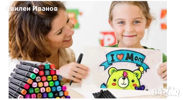 Комплект от маркери с алкохолна основа с две страни и калъф за съхранение - 48бр/60бр/80бр Всички мо, снимка 5 - Рисуване и оцветяване - 51819422