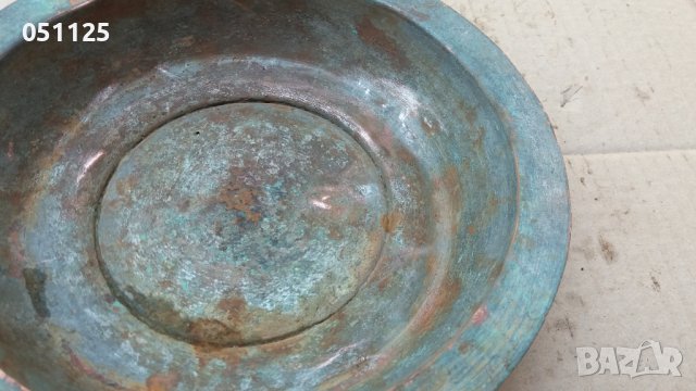 отличен кован възрожденски бакърен сахън, купа, паница , снимка 8 - Антикварни и старинни предмети - 42037595