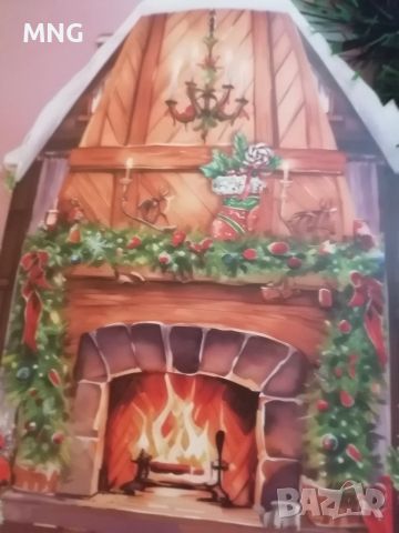 Коледни картички с плик, снимка 2 - Други - 52677024