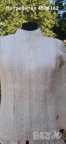 ръчно изплетен пуловер , снимка 5 - Жилетки - 51876287