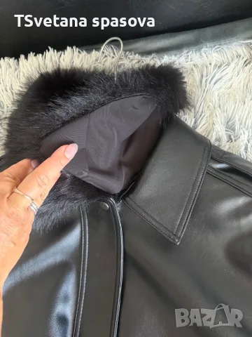 кожено бомбър яке Нов zara, снимка 5 - Якета - 55747627