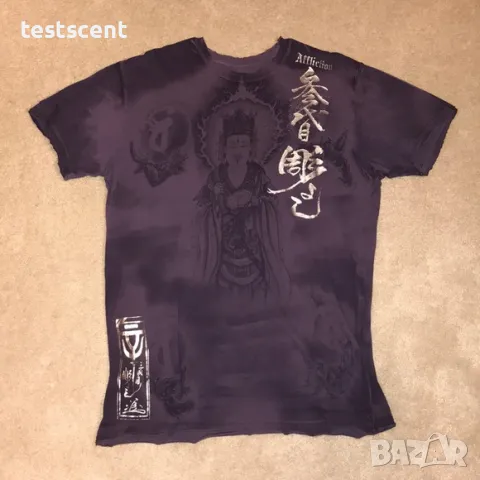 Мъжка тениска Affliction Heroes & Demons HORIYOSHI TAISHAKU S Small Purple, снимка 3 - Тениски - 25983107