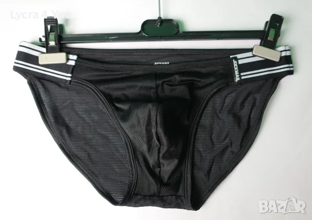 Jockmail XL черни мрежести слипове, снимка 4 - Бельо - 56319414