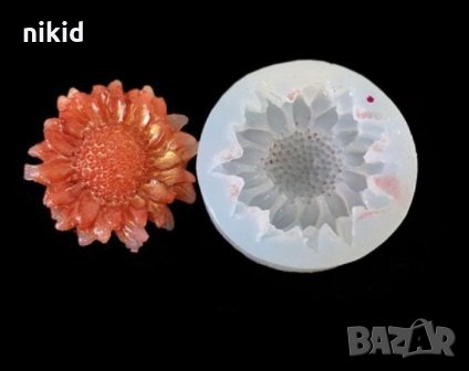 Хризантема слънчоглед силиконов молд форма за украса торта смола фондан тесто декорация