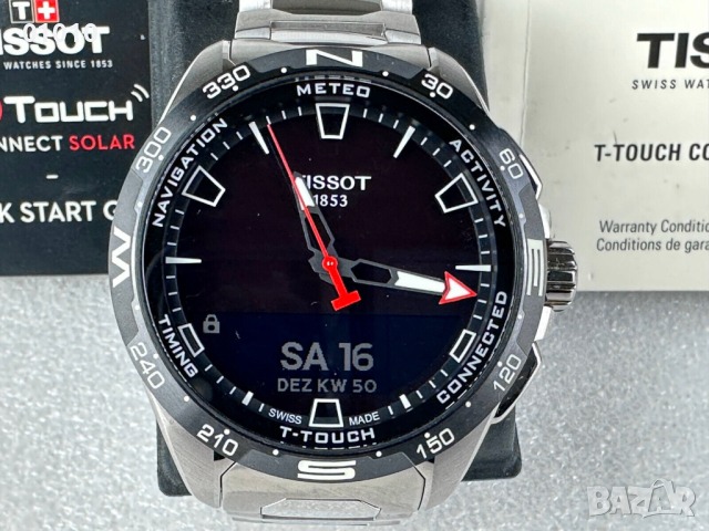 Tissot T-Touch Connect Solar Sapphire Titanium смарт часовник, снимка 11 - Смарт часовници - 40138598