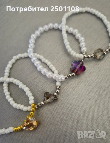 Перлени гривни, снимка 2 - Гривни - 50875243