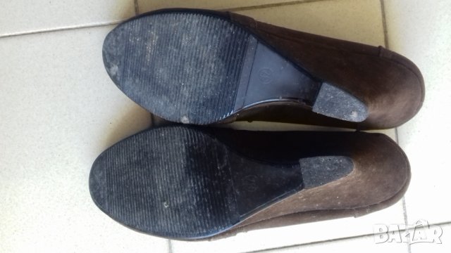 Дамски обувки велур с кожичка и капси,номер 37, снимка 2 - Дамски ежедневни обувки - 30590767