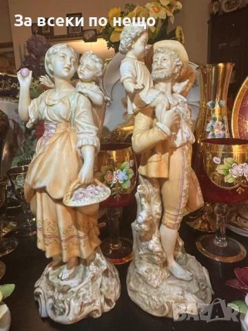 Volkstedt Germany  Richard Eckert & Co. Circa 1894 - “Семейството” Код P2012, снимка 18 - Декорация за дома - 53936745