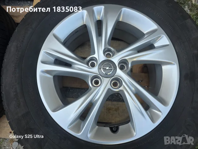 Лети джанти 16ки 5х108 Opel, Peugeot + летни гуми 215/70/16 Continental, снимка 6 - Гуми и джанти - 55842667