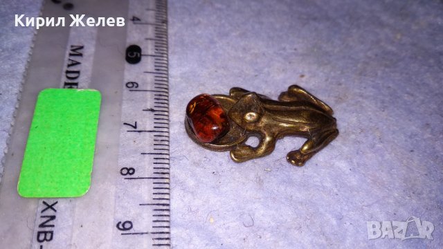 МАЛКА МЕСИНГОВА ЖАБКА с МОНЕТКА и КЕХЛИБАРЧЕ - ФЪН ШУЙ ФИГУРКА за ЩАСТИЕ КЪСМЕТ ПАРИ 34566, снимка 9 - Колекции - 39086896