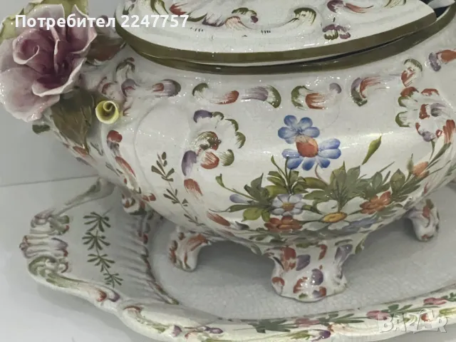 Супник Bassano с поднос, снимка 10 - Антикварни и старинни предмети - 48763533