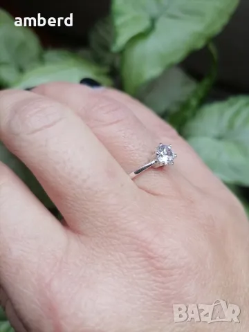 Нежен и елегантен сребърен пръстен - модел R068, снимка 5 - Пръстени - 48783173