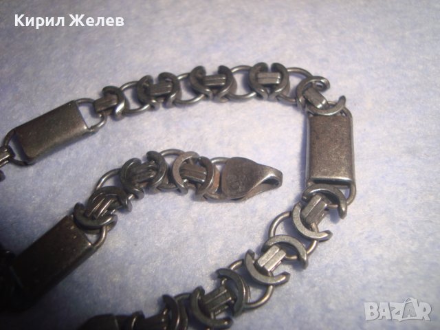 УНИКАЛНО РЯДКА СРЕБЪРНА ВИНТИДЖ ГРИВНА ОКСИДИРАНО " ЧЕРНО " СРЕБРО 925 ПРОБА РЕТРО АРТ ПЛЕТКА 32519, снимка 10 - Гривни - 38323665