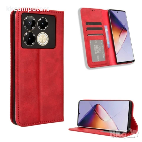 Infinix Note 40 Pro 5G Magnetic Buckle Retro Texture Кожен Калъф и Протектор, снимка 2 - Калъфи, кейсове - 50767553