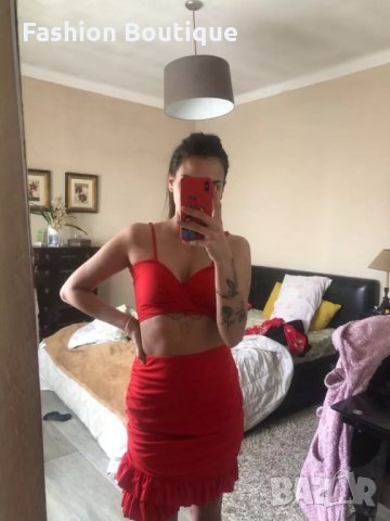 Червен комплект от 2 части плажен летен, снимка 11 - Рокли - 30471745