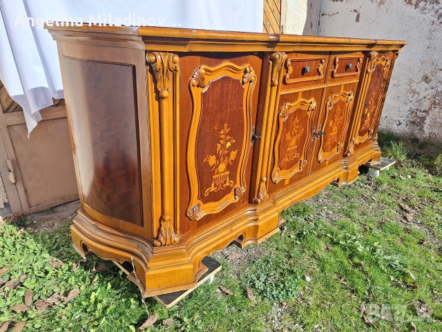 Италиански уникален комод с богата Интарзия , снимка 15 - Шкафове - 52712641
