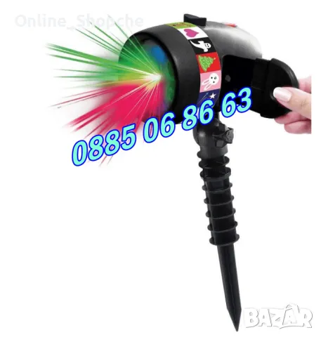 Коледен прожектор с 12 празнични слайдове, прожектор с коледни фигурки, снимка 4 - Декорация за дома - 48094072