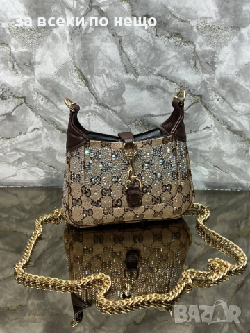 Gucci Дамска Чанта С Кристали Гучи - Налични Различни Цветове Код SK541, снимка 5 - Чанти - 53050620