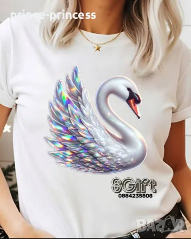 НА ЕДРО Дамска тениска Лебед, снимка 1