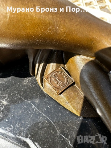 Уникален АРТ ДЕКО Бронз „Жена с Антилопа“ – Автор: M. BOURAINE (6.5 кг / 50 см), снимка 5 - Антикварни и старинни предмети - 53983488