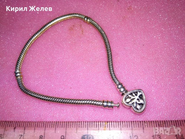 СТИЛНА ФЕШЪН АРТ ГРИВНА ПАНДОРА Family ДЪРВОТО на ЖИВОТА с ИСКРЯЩИ КРИСТАЛИ 43195, снимка 4 - Гривни - 44406109