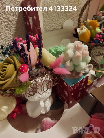 Декорация от соев восък, снимка 4 - Декорация за дома - 53340328