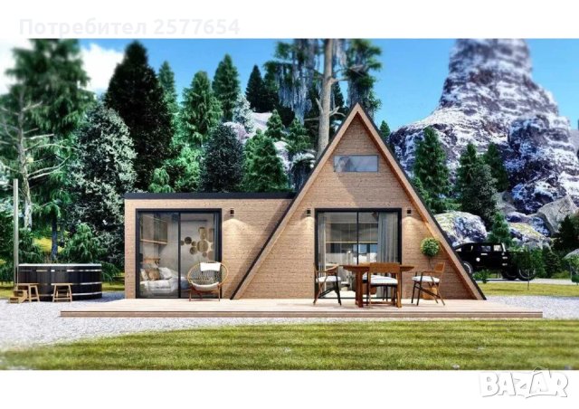 Къща,Бунгало,Бунгала,Сглобяеми къщи,Преместваеми,Модулни,Жилищни-35м², снимка 1