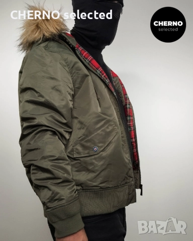Яке бомбър с качулка HARRINGTON N2B Hooded Bomber Jacket – Размер L•XL – Отлично състояние, снимка 6 - Якета - 52997117