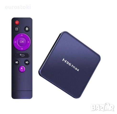 Смарт ТВ бокс H96 Max V12, Android 12, 4+32 GB, медиен плейър Smart TV Box 4К ULTRA HD, процесор Roc