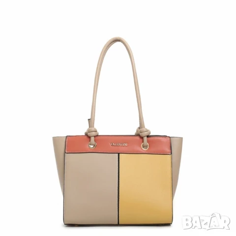 Елегантна дамска чанта с трицветен дизайн, снимка 9 - Чанти - 50642317