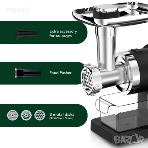 Месомелачка Rohnson R-5425, 2000W, с приставка за домати * Гаранция 2 години, снимка 4 - Месомелачки - 51764327
