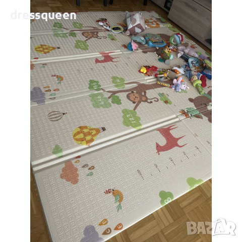 4129  Сгъваемо детско килимче за игра, топлоизолиращо 180x200х1см - Мече и горски животни, снимка 17 - Други - 44793207