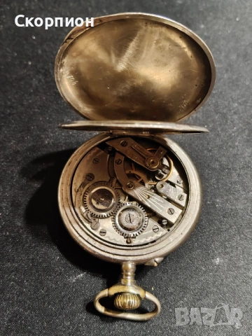 Швейцарски джобен часовник с посребрени капаци 1925г. - ПРОМОЦИЯ, снимка 8 - Джобни - 49866321